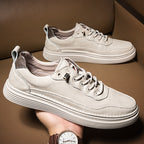 Versatile Sports Casual Low-top Cowhide Flat Shoes
