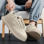 Versatile Student PU Leather Sports Height Increasing Leisure Thick Bottom Bread Shoes