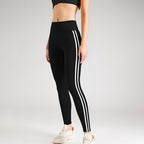 Side Striped Fitness Trousers High Waist Hip Lift