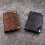 Men's Handmade Vertical Wallet With Multiple Card Slots