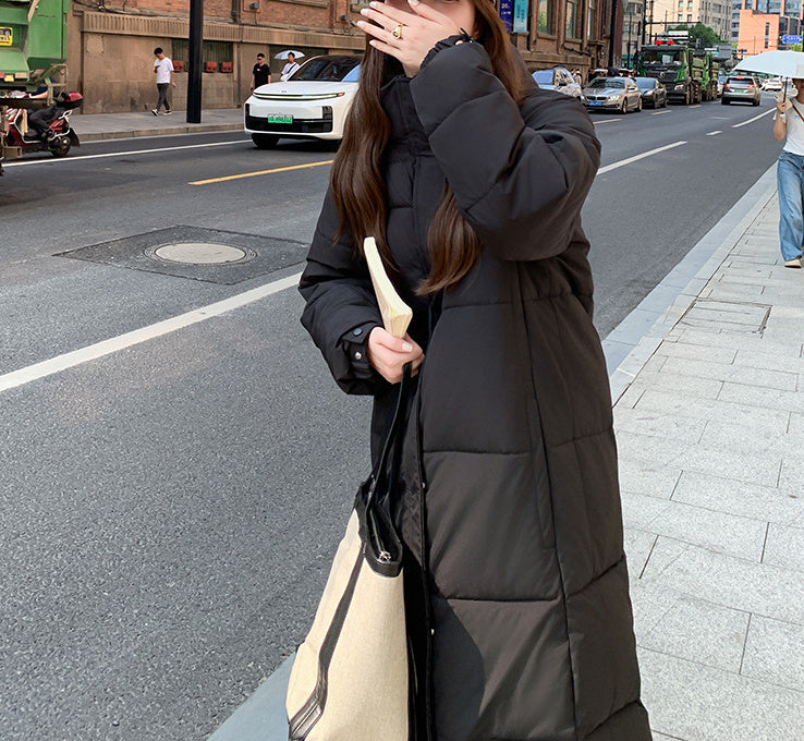 Women's Mid-length Over-the-knee Cotton Coat