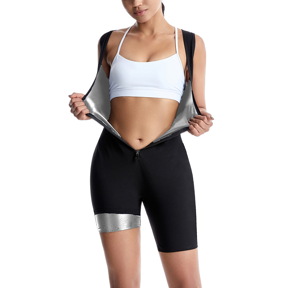 Women's Corset Workout Clothes Europe And America Cross Border Running Sports Violently Sweat Suit