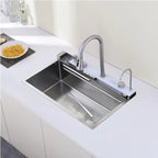 Pull-out Facuet Single Bowl Sink Kitchen Vegetable Sink 304 Whale Waterfall Sink Dish Sink Household Vegetable Washing Basin