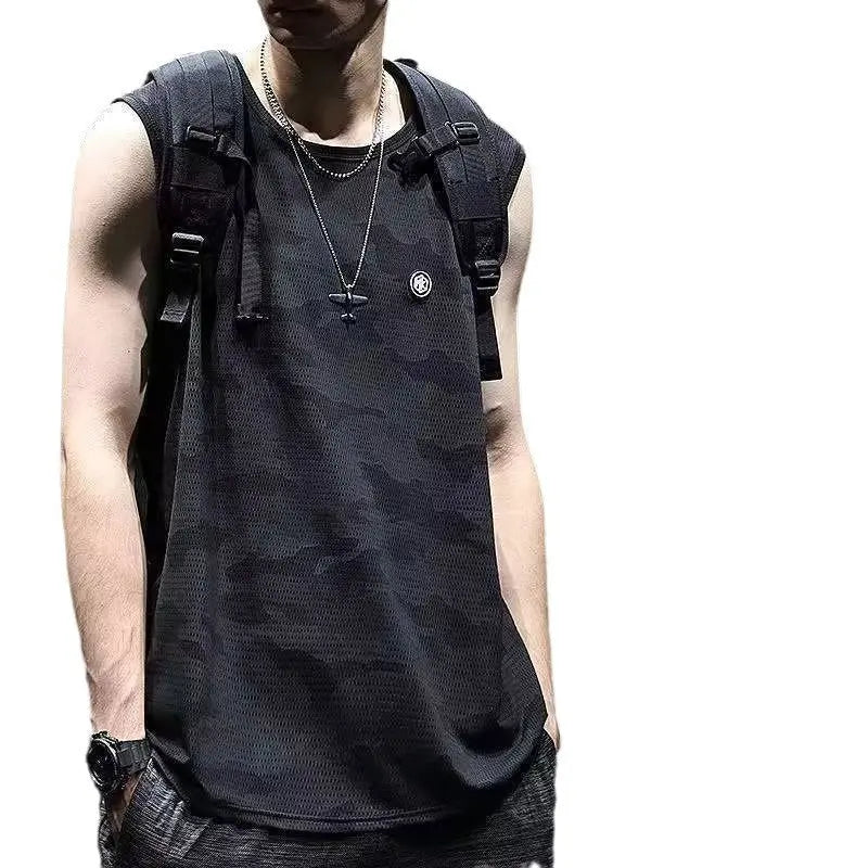 Ice Silk Quick-dry Men's Vest Loose Casual Sleeveless T-shirt - The Premium