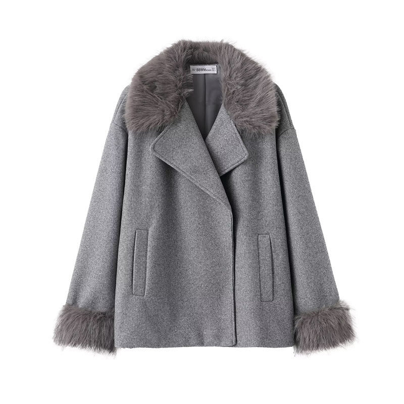 Women's Mid-length Hooded And Belted Wool Cape Coat