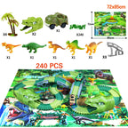 Children's Electric Assembled Track Racing Simulation Animal Tyrannosaurus Dinosaur Toy Puzzle Boy Gift