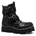 Cowhide Motorcycle Shoes Workwear Men's Boots