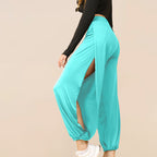 High-slit Thigh Casual Pants Set