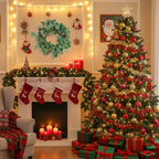 2PCS Set Christmas Wreath Eucalyptus Candle Rings 14.2in Green Artificial Plants Home Door Decor Holiday Wall Pendant FBA Shipment - The Premium