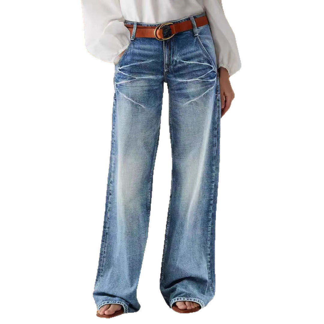 Women's Casual Straight-leg All-matching Jeans