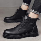 Men's Shoes British Style Tooling Leather Boots