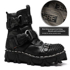 Cowhide Motorcycle Shoes Workwear Men's Boots