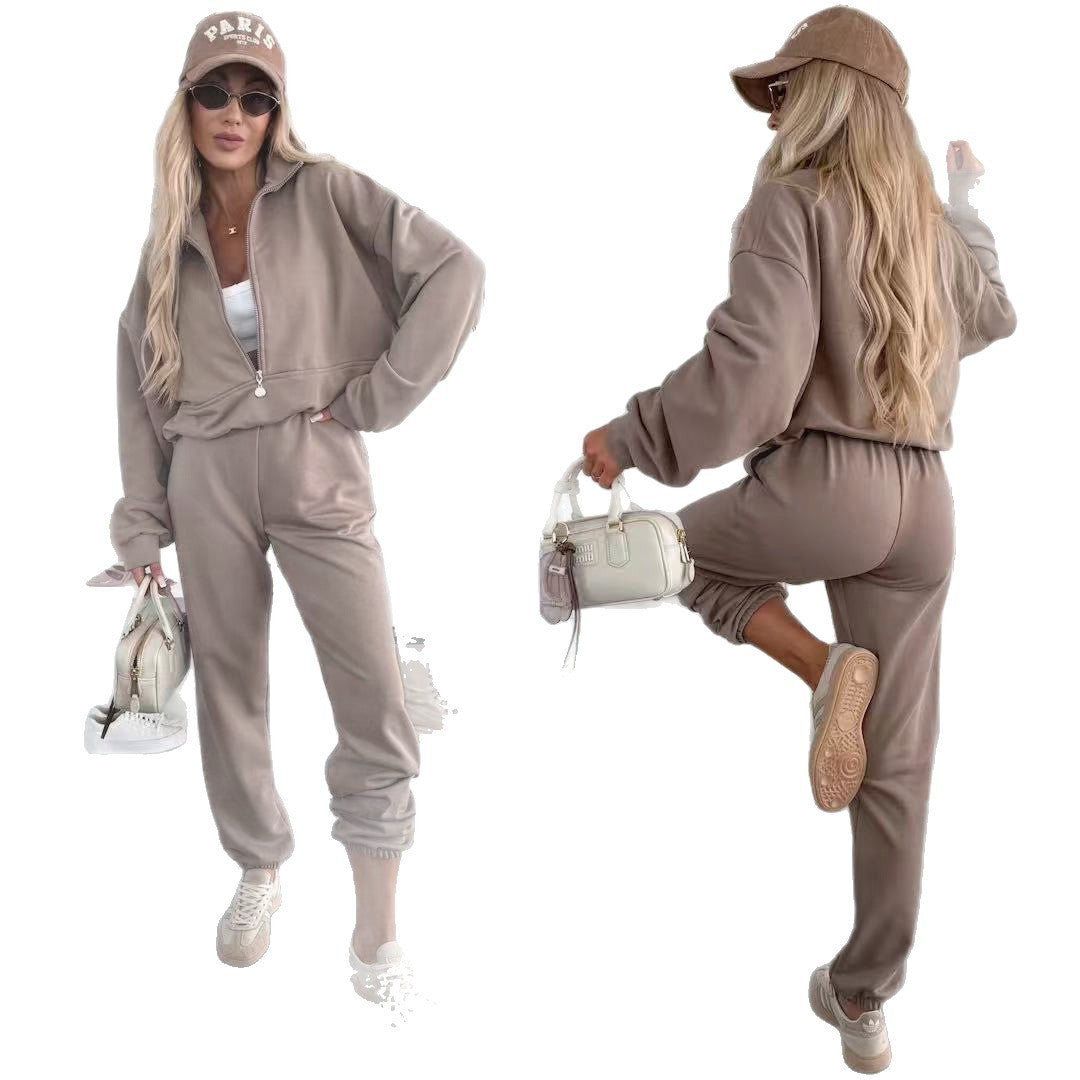 Women's Sporty Casual Street Hoodie Two-piece Set