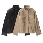 Temperament Women's Suede Texture Leather Coat