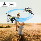 4DRC V17 Remote Control Plane 2.4Ghz Foam RC Airplanes Helicopter Quadcopter,Spinning Drone With Cool Light,Gifts For Kids Adults.Logistics Is Randomly Sent By UPS,USPS,FEDEX,Amazon Logistics.