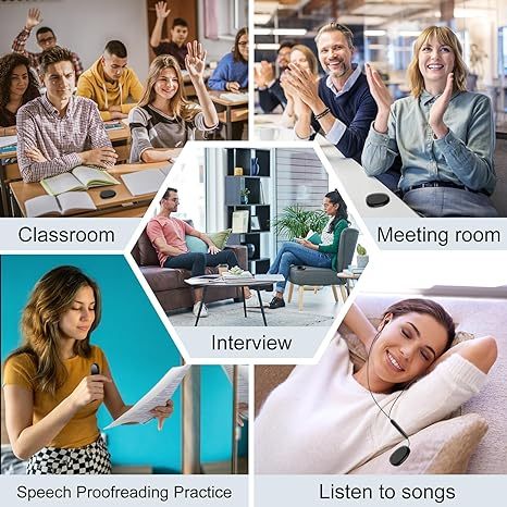 Magnetic Digital Voice Recorder With AI-Triple Noise Reduction,Portable Audio Recorder Compatible With Smart Cell Phone PC Recording Device For Lectures,Meetings,Interviews,Black