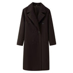 Double-breasted Wool Coat For Women