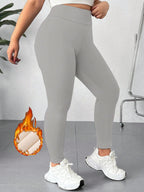 Plus Size Thermal Yoga PantsSet