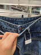 Retro Distressed Design Straight Jeans