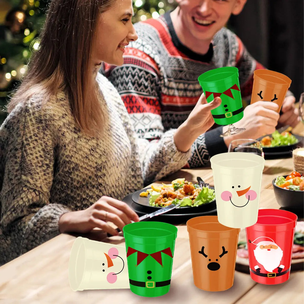 12 Pcs Christmas Drink Cups - The Premium