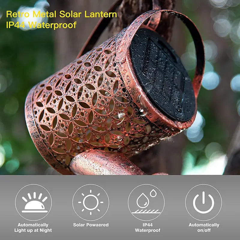 2PCS LED Watering Can Solar Light Strings, Solar Lights Outdoor Decorative Lamp, Solar Lantern Outd - The Premium