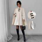 New Chinese Classic Frog-button Oversized Wool Coat