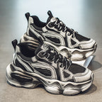 Personalized Brush Color Mesh Casual Height Increasing Men's Sneaker