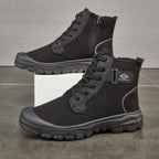Men's High-top Side Zipper Waterproof Non-slip Wear-resistant Labor Protection Shoes