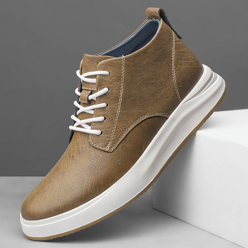 Men's Retro Workwear Height Increasing Leisure Board Shoes