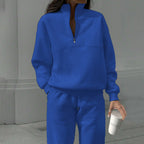 European And American Women's Hooded Fleece Sports Casual Fashion Set