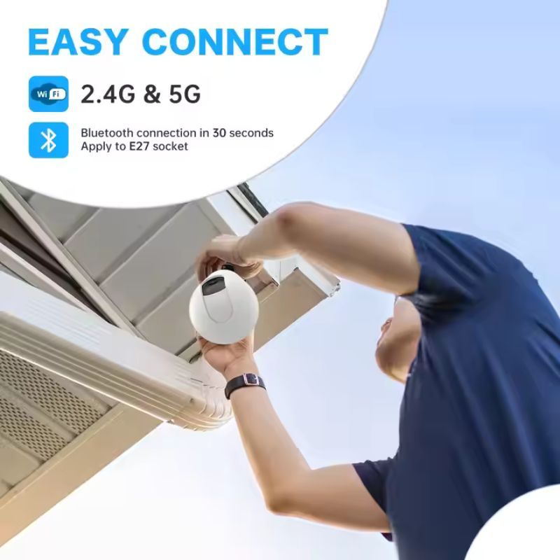 WESECUU 3MP 360 Bulb Cam