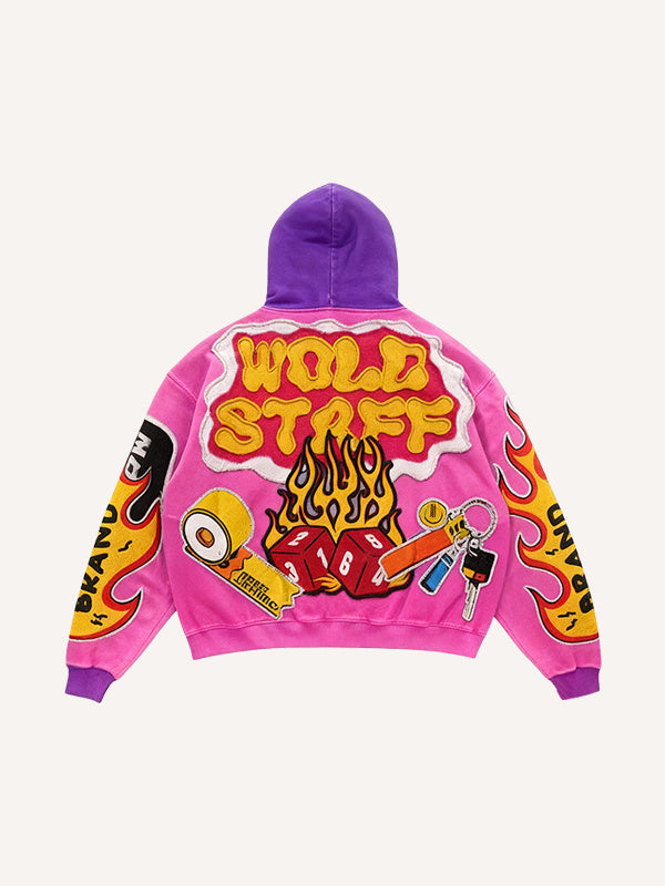 Printed Hoodie Abstract Pattern Hooded Couple Outfit