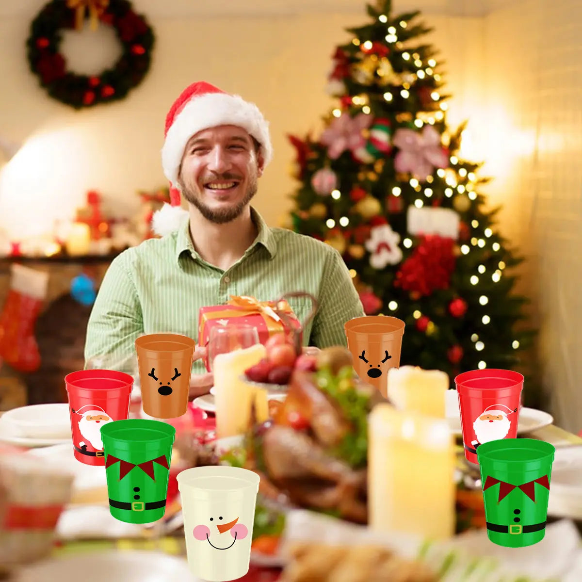 12 Pcs Christmas Drink Cups - The Premium