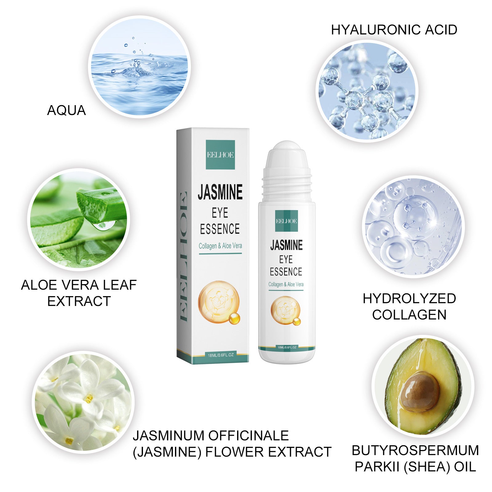 EELHOE Anti-Aging Eye Serum Reduces Dark Circles, Bags, Wrinkles, Firming Eyes, Brightening And Even Skin Tone