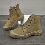Men's High-top Side Zipper Waterproof Non-slip Wear-resistant Labor Protection Shoes