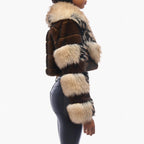 Women's Artificial Fur Environmental Protection Fur Short Lapels Coat