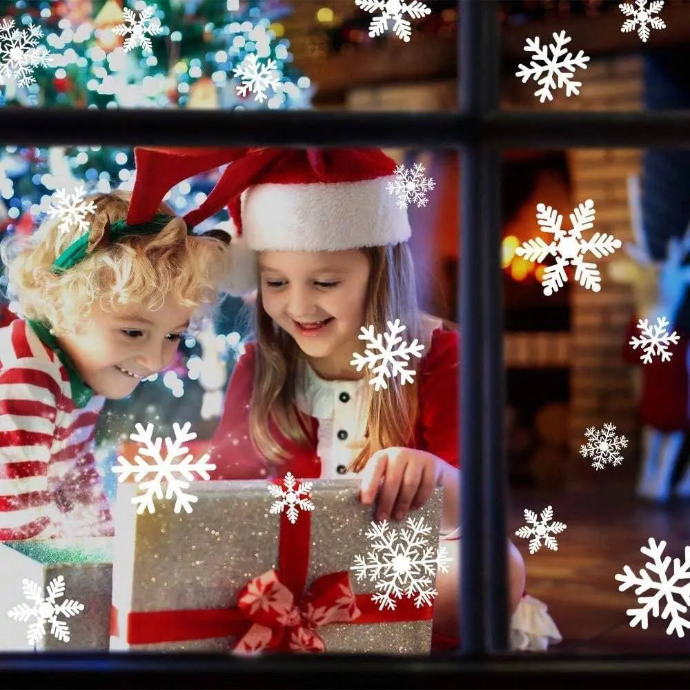 135Pcs Christmas Window Clings Snowflakes Window Decals Static Window Stickers For Christmas Decorations Window Decor Ornaments Xmas Party Supplies Thanksgiving Party Decor -5-Sheet,Christmas - The Premium