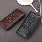 Crocodile Leather Wallet Cowhide Men's Multi Card Long Style