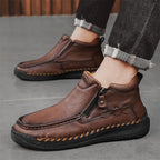 Men's Large-size Casual Hand-sewn Retro Work Boots