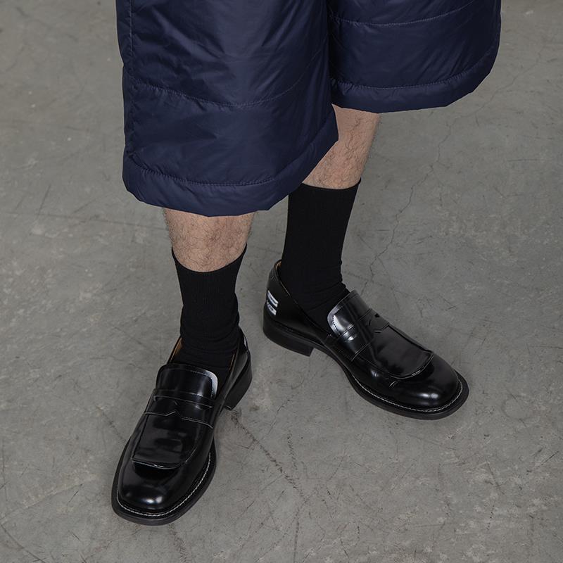 Men's Solid Color Versatile Simple Open Leather Shoes