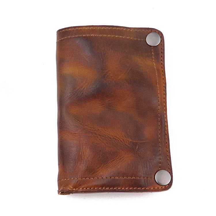 Men's Handmade Vertical Wallet With Multiple Card Slots
