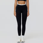 High Waist Contrast Color Tight Trousers Running Fitness Clothes