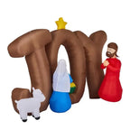 7.5FT Lighted Christmas Inflatable Decoration, Inflatable Nativity Scene With JOY Sign, Funny Blow Up Yard Decorations With Built-in LED Lights For Holiday Party Front Yard Lawn Garden Decor - The Premium