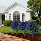 2 Packs Artificial Lavender Topiary Ball Trees UV Resistant Artificial Shrubs Fake Plants Evergreen Artificial Bush With Ground Spike For Indoor Outdoor Front Porch Garden - The Premium