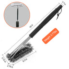 1 Set BBQ Grill Cleaning Brush Stainless Steel Barbecue Cleaner With 18in Suitable Handle Stiff Wire Bristles For Grill Cooking Grates