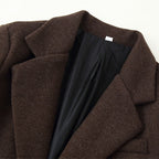 Women's Casual Solid Color Woolen Coat Jacket