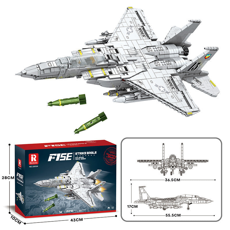 Military Building Blocks Fighter Puzzle Assembling Building Blocks