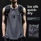 Ice Silk Quick-dry Men's Vest Loose Casual Sleeveless T-shirt - The Premium