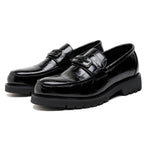 Thick-soled British Fashion Men's Round Head Leisure Leather Shoes