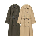 Women's Long Graceful And Fashionable Double Breasted Trench Coat